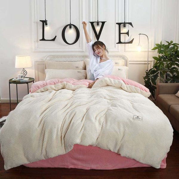 

fb1909010 winter warm new arrival fannel home textile velvet duvet cover set fannel bedspread bedding set  king size 4pcs/set