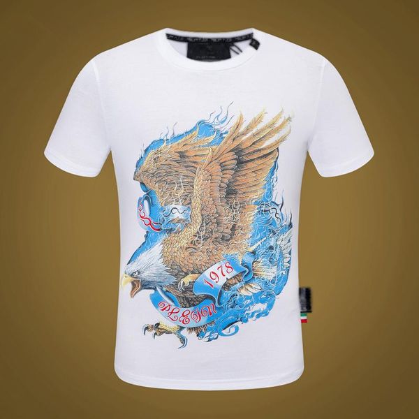 

mens designer t shirts firmata uomo fashion philip gg 20ss luxury phillip plain t shirt summer homme skull tee backpack shoes 17, White;black