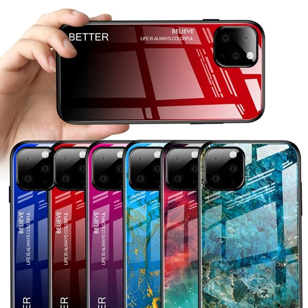

Для нового Iphone 11/11 Pro / 11 Pro Max 2019 Bling закаленное стекло задняя крышка TPU PC жесткий чех