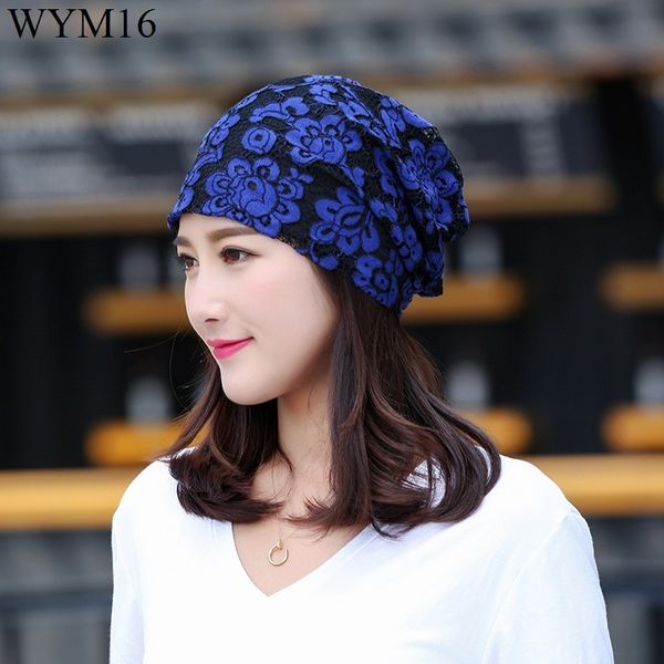 

lace set head cap ma'am scarf hat confinement hat heap hats woman thin section, Blue;gray