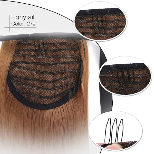 Neitsi Straight Long Clip In Hair Tail False Hair Ponytail