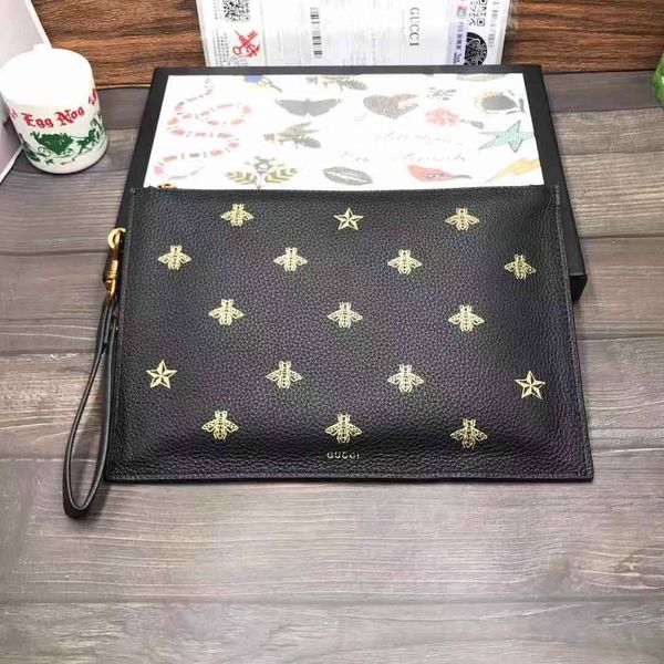 

2020 mens woman business fashion leather handbag zipper clutch bag super soft and delicate feelyunhui05 p2ya, Black