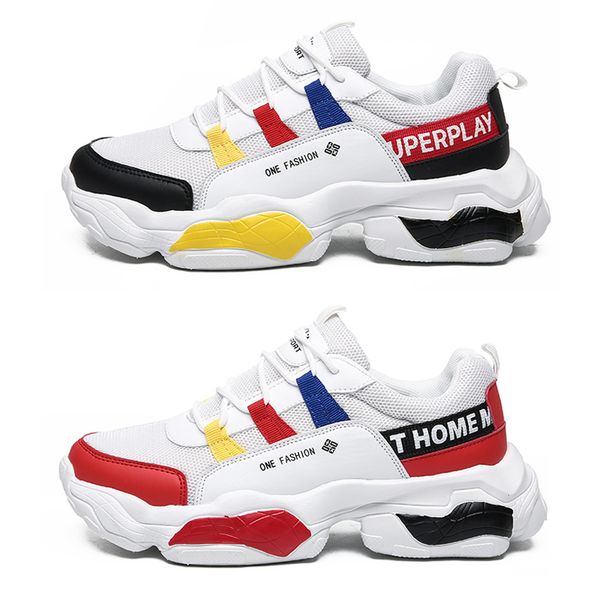 

2019 new men women platform sneakers triple black white leather suede mens flat outdoor sport trainer jogging walking casual shoes 40-44