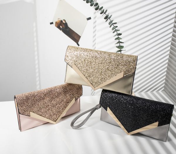 

designer handbags purses women's square handbag casual fashionable sequin bag soft face single shoulder bag women's sequins hand b