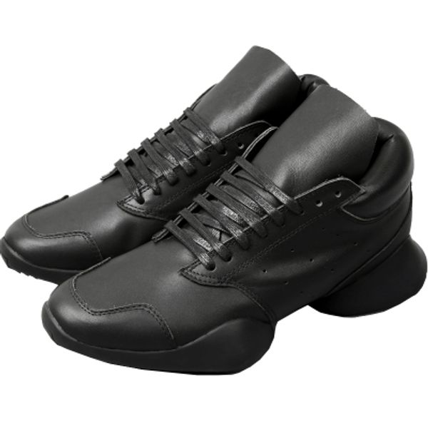 

handmade exclusive horseshoe owen causal boots leather rock platform trainer shoes quality, Black