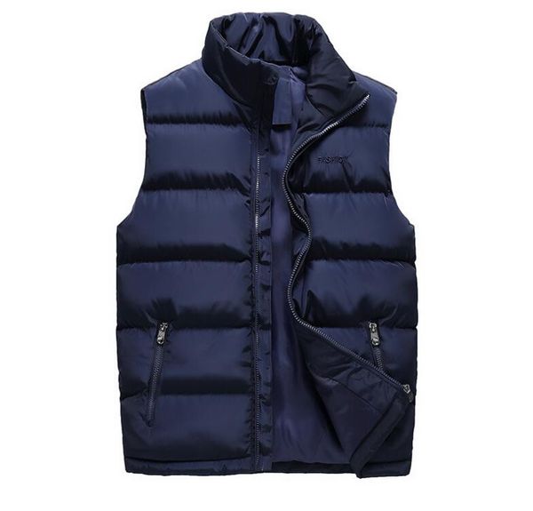 

cross-border large size men's vest men autumn winter warm cotton clothing, Black