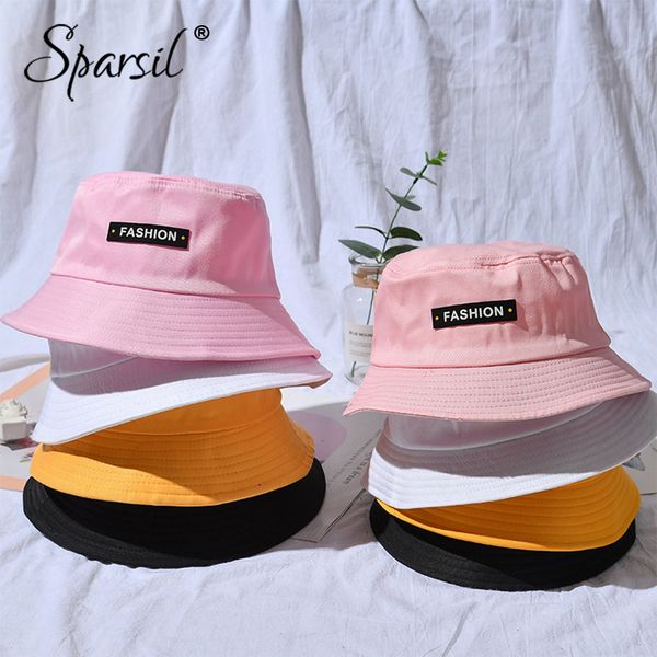 

spasil summer sunscreen width brim bucket hat letter patch uv protection caps parent-child fisherman chapeau boys 1piece