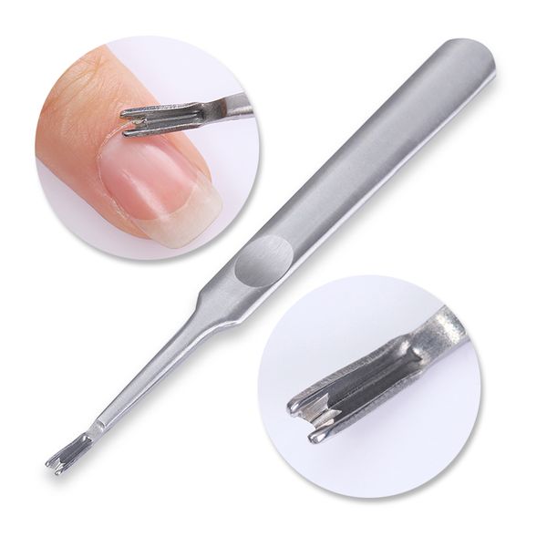 

1pc cuticle pusher remover stainless steel dead skin remover professional pedicure nail art diy design care nail tools