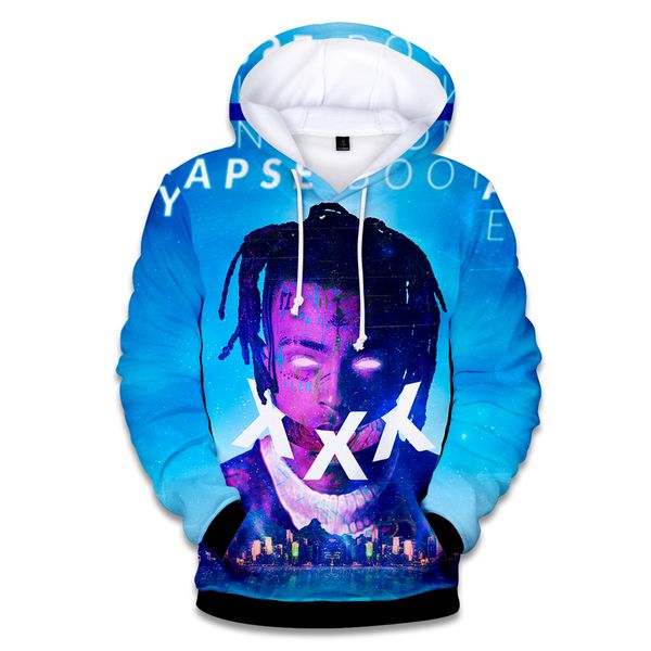 

3d xxxtentacion hoodies mens hoodies sweatshirts men/women xt hooded hip hop man xxxtentacion sweatshirt, Black