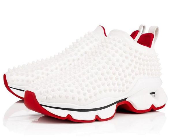 

New item kry tal pike ock donna flat men neaker de igner luxury men red bottom hoe women rivet piky ock junior pike flat hoe