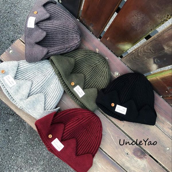 

new jughead jones riverdale cosplay winter warm beanie hat c exclusive crown knitted cap, Blue;gray