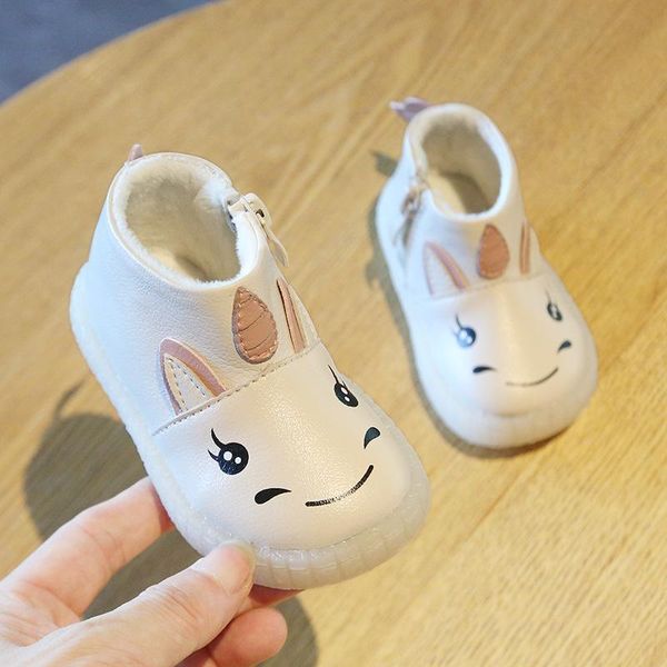 

baby cute cotton shoes winter 0-3 years old cartoon waterproof soft bottom toddler shoes snow boots