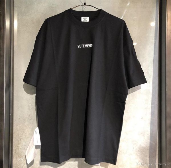 

mens designer tshirt vetements t shirt men women red black white big tag vetements tees oversized vetements t-shirts, White;black