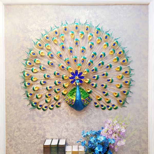 

70x65cmwall decor accessories peacock wall decoration home decoration accessories for living room miniature garden iron metal