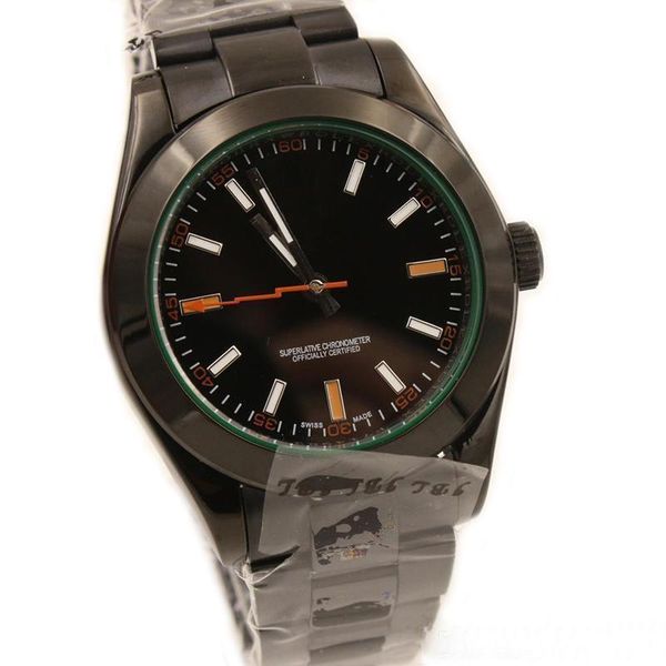 

2019 mens watch black stainless steel 116400gv pvd men watches automatic mechanical movement male wristwatch ing, Slivery;brown