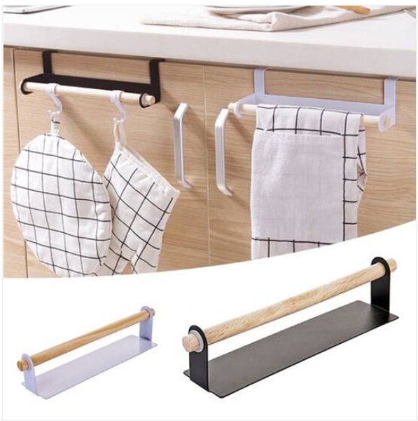 

2019 sales wholesales wall hanging iron single pole towel bar stickers glue storage rack