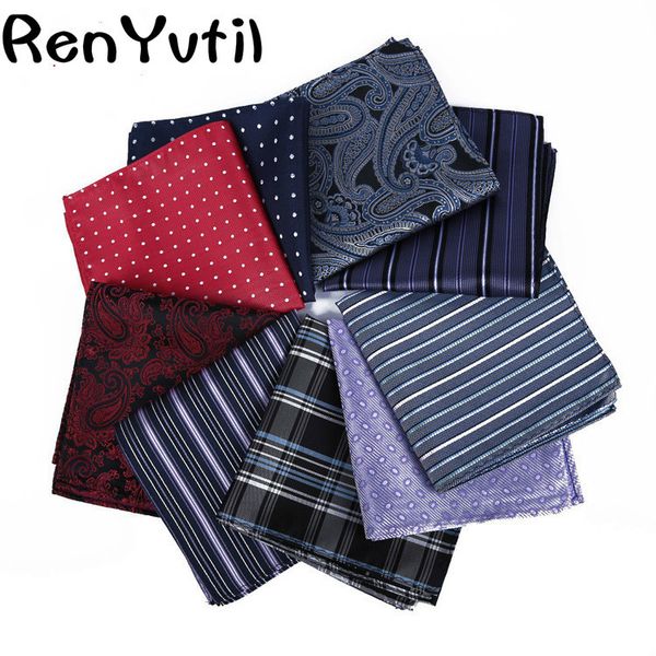 

2020 men's handkerchief vintage floral pocket square soft hankies wedding party business flower chest towel gift 28*29cm, Blue;purple