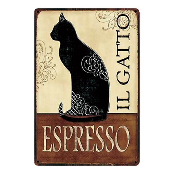 

kelly66 ] cats metal sign tin poster home decor bar wall art painting 20*30 cm size y-2077