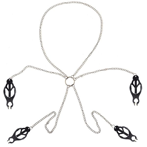 

erotic slave toy labia clitoris clips nipple bondage neck collar chain with breast clips couples nipple clamps toys for b soho