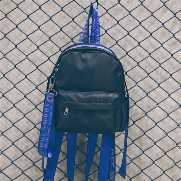 

net red same 2020 korean new style ribbon fashion backpack waterproof travel backpack color contrast schoolbag female trend