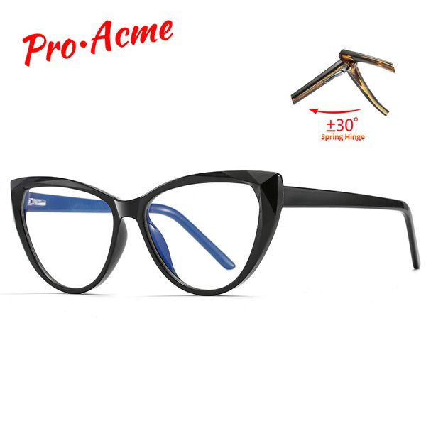 

pro acme cat eye anti blue light glasses fashion computer glasses for women gaming lentes anti luz azul 100%uv400 pc1425, White;black