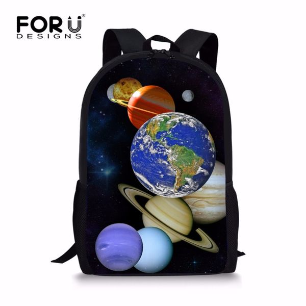 

forudesigns 16 дймов подѬокова кола Ѭкзак 3d galaxy star space print book bag mochila student дека ко