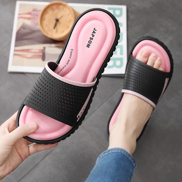 

2020 women massage slippers sandals summer fashion indoor outdoor flip flops woman shoes beach sandals bathroom slippers women, Black