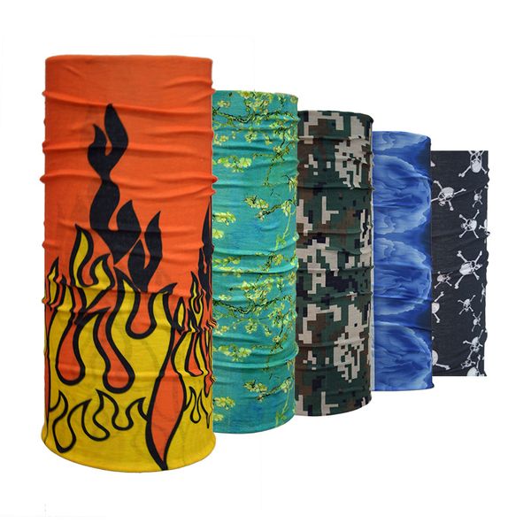 

flame bandana headband scarf multi functional seamless tubular magic bandanas tube ring scarf g41-g60, Blue;gray