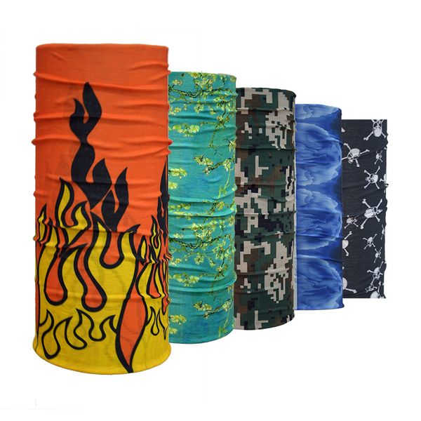 

flame bandana headband scarf multi functional seamless tubular magic bandanas tube ring scarf g41-g60, Blue;gray