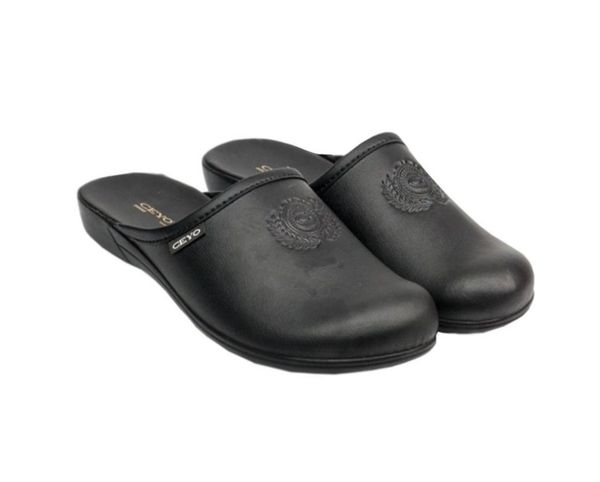 

ceyo 9866-17 winter indoor orthopedic lady slipper, Black