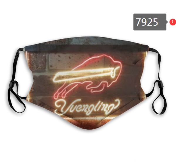 

2020 new 5 layer dust mask male and female designer football team bills fashion ice hockey print custom breathable face mask