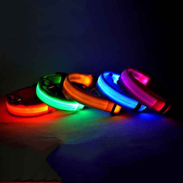 

led flashing dog collar light night safety led flashing glow pet supplies pet cat collars dog accessories