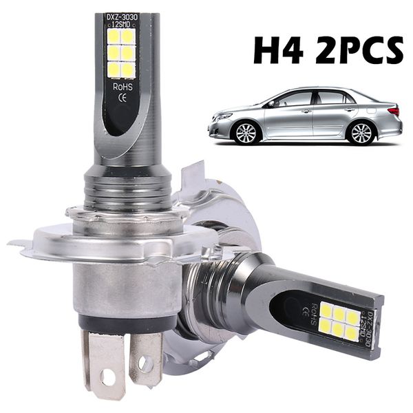 

h4 led headlight bulb 1200lm 6000k-7000k glow error hi/lo beam car accessories