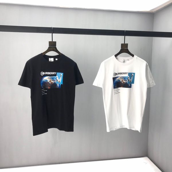 

2020ss european french spring summer latest new element earth cotton fashion wild casual cool comfortable t shirt, White;black