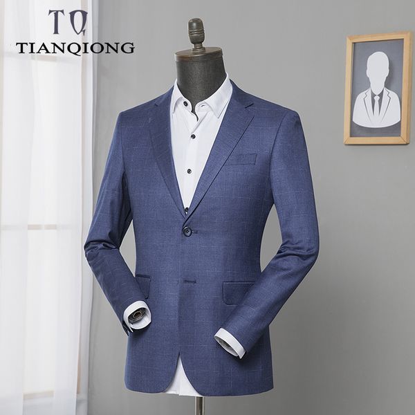 

tian qiong brand 2019 spring&autumn men's clothing suit blazer slim fit masculine blazers casual blue plus-size m-3xl, White;black