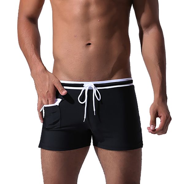 

beach shorts men breathable solid color swimwear swimsuits surf board beach wear swim trunks surf shorts sunga masculina