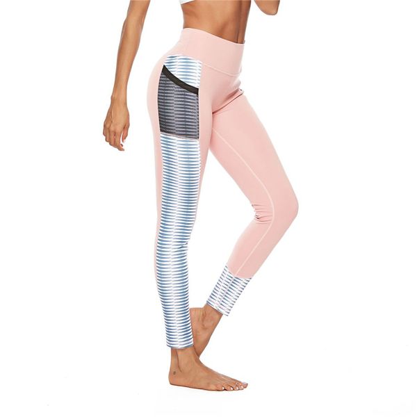 

wholesale oem customized pink color high waist teens pants yoga pants pocket, White;red
