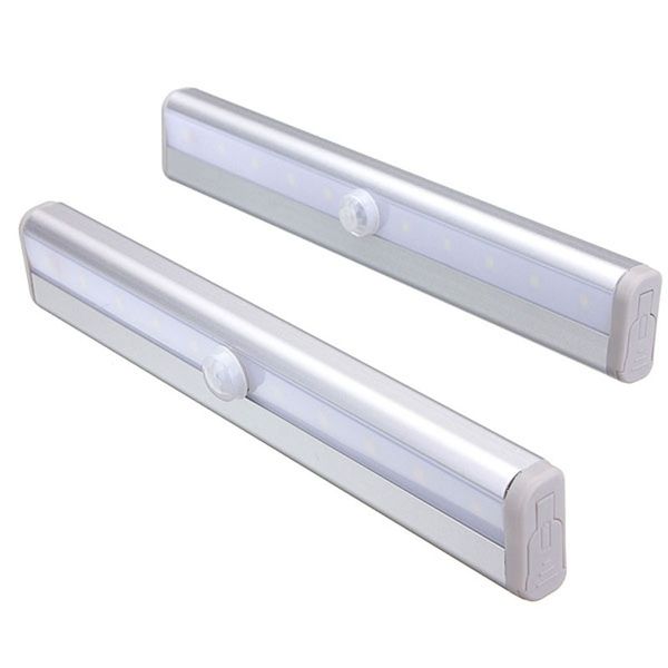 

motion sensor led night light 10 leds high lumen wireless pir lamp under cabinet lights kitchen wardrobe emergency lighting