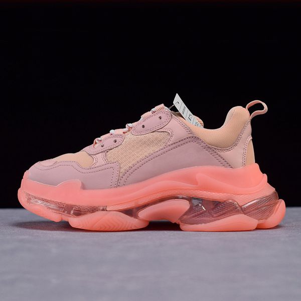 

paris triple-s black white crystal bottom green luxury dad platform triple s sneakers for mens women vintage kanye old grandpa trainer cs07