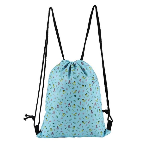 

flod drawstring bag women men boy girls trip travel drawstring bags large capacity pouch bags string floral backpacks#30