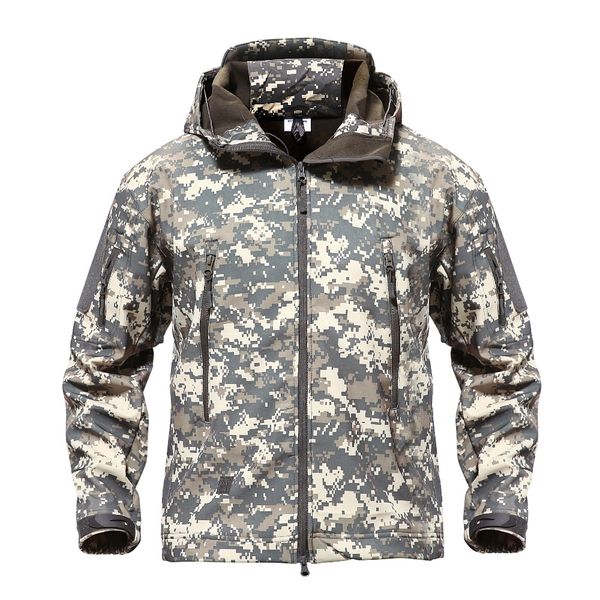 

магкомсен акула кожа военная куртка мужчины softshell waterpoof камуфляж одежда тактический камуфляж армия толстовка куртка мужская зимнее п, Black;brown