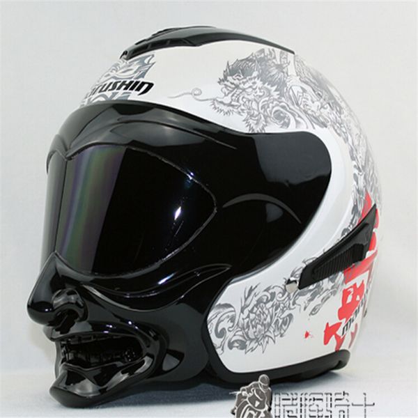 

2016 new arrival helmet /samurai half face helmet marushinc609 dual lens for men genuine marushin grimace warrior