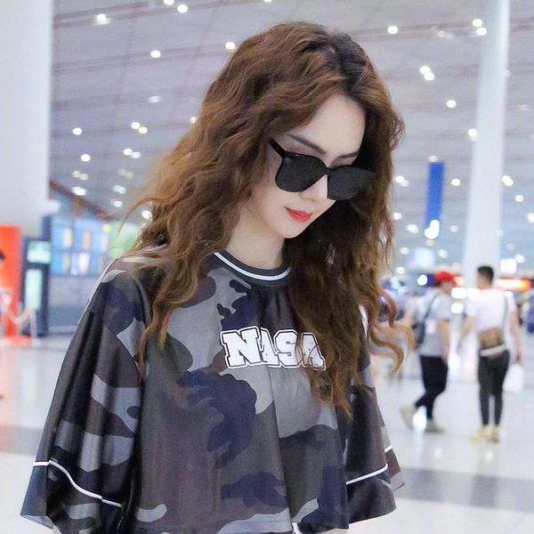 

sun glasses red star network-trill sunglasses womens 2019 new gm disco korean-style sunglasses uv-protection, White;black