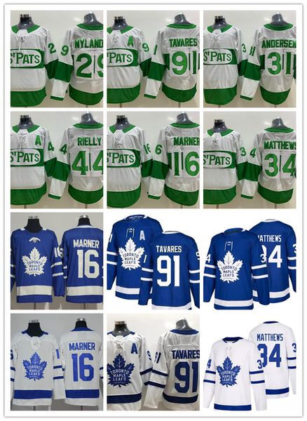 

2019 mitch marner jer ey toronto maple leaf t pat john tavare william nylander 34 au ton 44 rielly 31 ander en jer ey green white blue