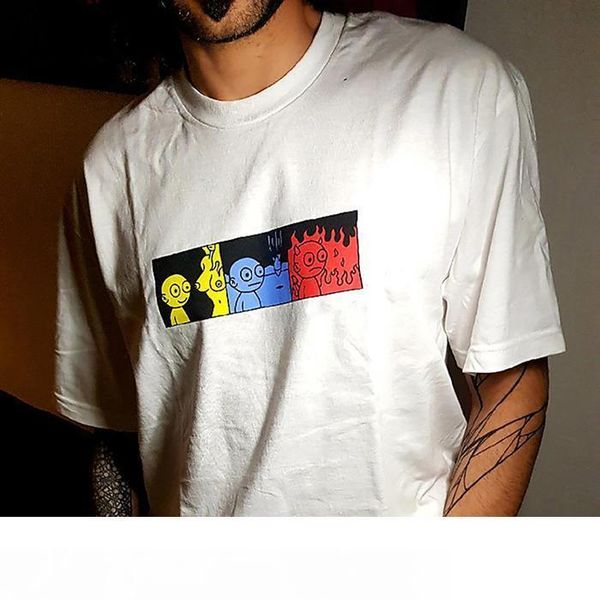 

box logo 19fw life tee new skateboard cool t-shirt men t shirts women cotton casual hip hop, White;black