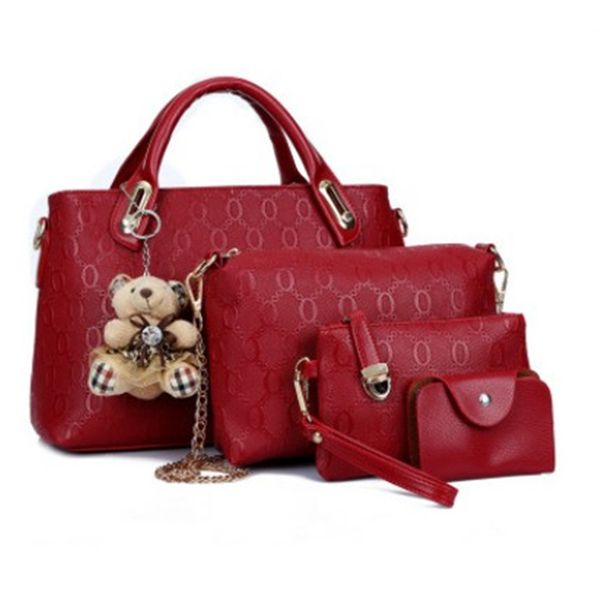 

new women handbag bear shoulder cross body fashion handbag set of four pieces ph-cfy20062049