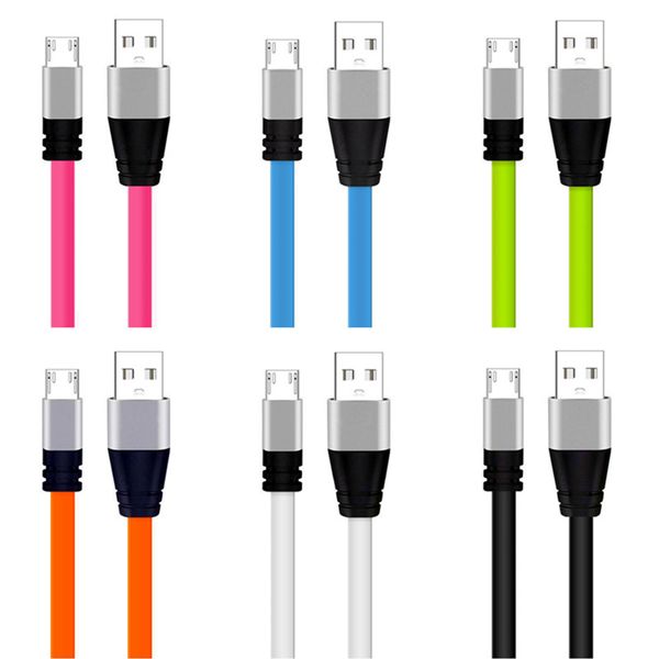 

3ft 1м металл плоский лапша micro type с usb-кабель синхронизации данных 2a зарядка адаптер шнуры для самсунга s6 s7 s8 край примечание 8 ht