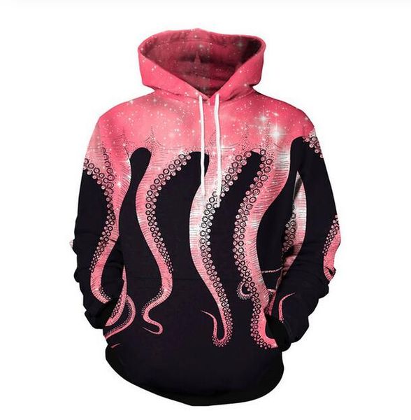 

wholesale--fashion womens/mens ocs funny 3d print casual hoodies pullovers sweatshirts lrm014, Black