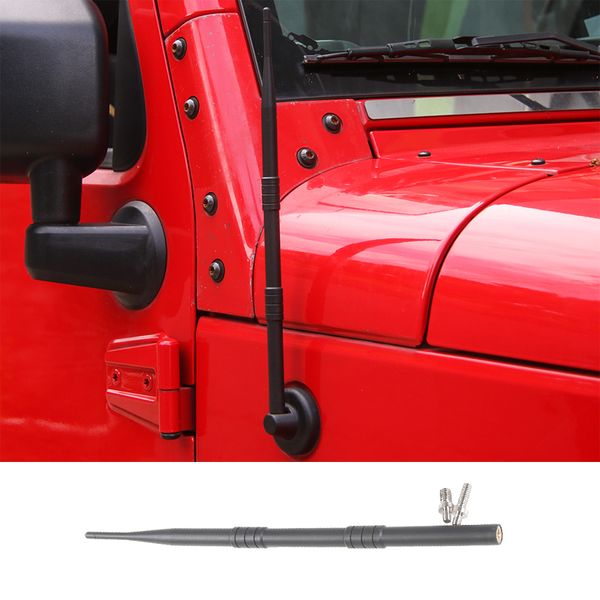 Antena do carro carro modificado Antena odificado antena curta sinal para Jeep Wrangler JK JL 2007-2018 Para Ford F150 209-2015 +