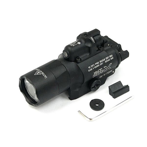 Tactical CNC Making SF X400U LED White Light X400 Ultra Torcia per fucile a pistola con laser rosso